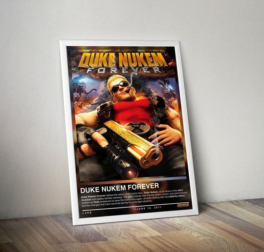 Discover Duke Nukem Forever Poster Print | Duke Nukem Cover | Gaming Poster, 4 Colors, Gaming Decor, Video Game Poster, Gaming Gift, Video Game Print