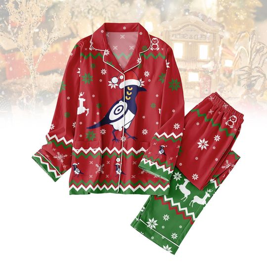 Discover Sussie Christmas Pajamas Set, Cute Bird Holiday Sleepwear, Funny Festive PJs for Family, Xmas Blue Tiger Pjs, Christmas Party