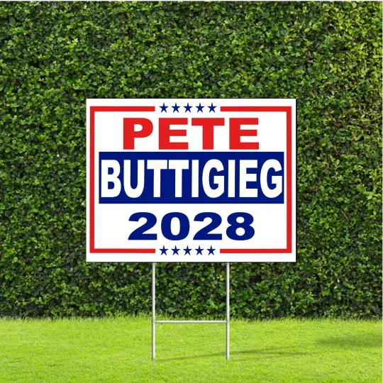 Discover Pete Buttigieg 2028 President Yard Sign with Metal H Stake