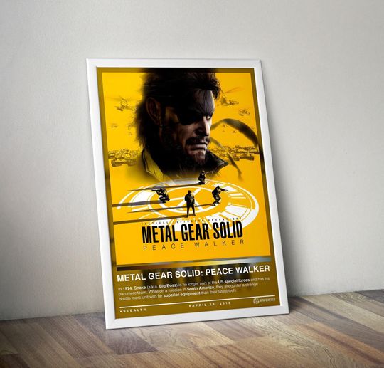 Metal Gear Solid Peace Walker Poster | Gaming Poster | Gaming Decors | Video Game Posters | Gaming Gifts | Video Game Prints