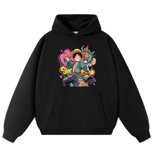 Discover One Piece Luffy  Style Graffiti Hoodie, Unisex Sweatshirt