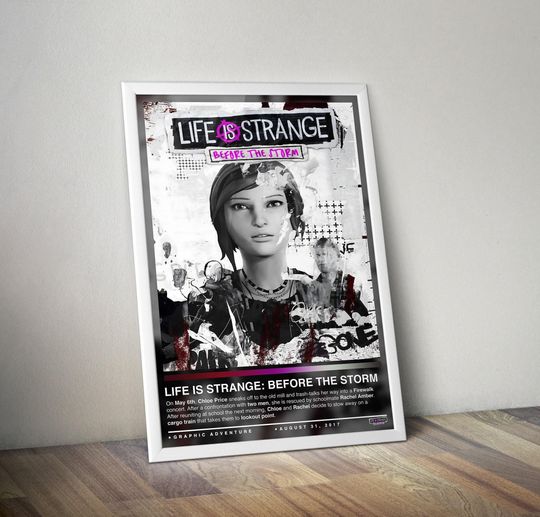 Discover Life Is Strange Before the Storm Poster Print | Life is Strange Cover, Gaming Poster, 4 Colors, Gaming Decor, Video Game Poster, Gaming Gift