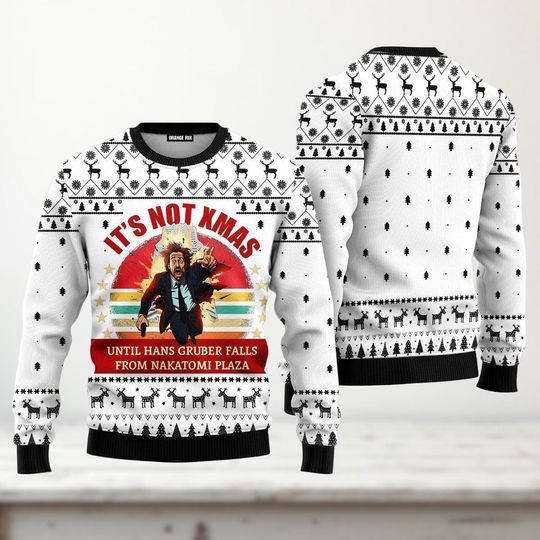 Nakatomi Plaza Christmas Party 1988 Ugly Sweater, 80s Movie Ugly Christmas Sweater, Holiday Movie Gift for Men Women, Christmas Gift