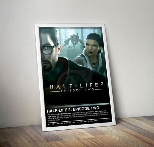 Half-Life 2 Episode Two Poster | Half-Life Print | Gaming Posters | Gaming Decors | Video Game Posters | Gaming Gift | Gaming Art