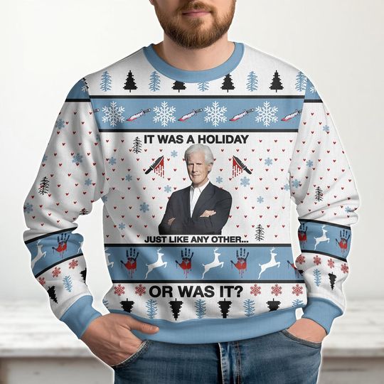 Discover Keith Morrison Dateline Ugly Christmas Sweater, Funny True Crime Holiday Jumper, It Was A Holiday Or Was It Xmas Gift, Xmas Gift