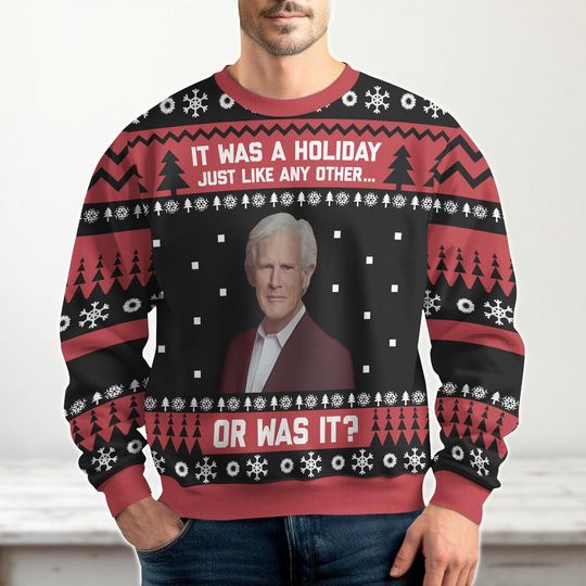 Discover True Crime Ugly Christmas Sweater, Keith Morrison It Was A Holiday Sweater, Funny True Crime Xmas Gift for Fans, Xmas Holiday Gift