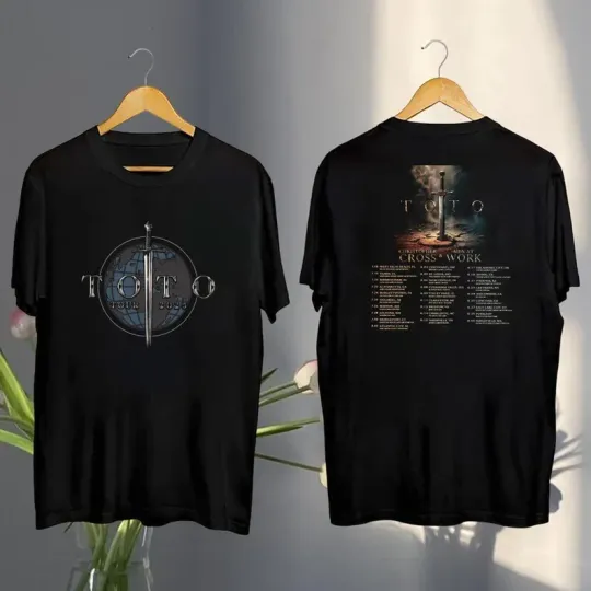 Discover TOTO Band World Tour 2025 T-Shirt, TOTO 2025 Concert Double Sided T-Shirt
