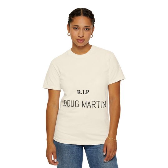 Discover Memorial T-Shirt, Vintage Inspired Garment-Dyed Tee, R.I.P Doug Martin Tribute Shirt, Unisex Casual Wear, Grief Support Apparel