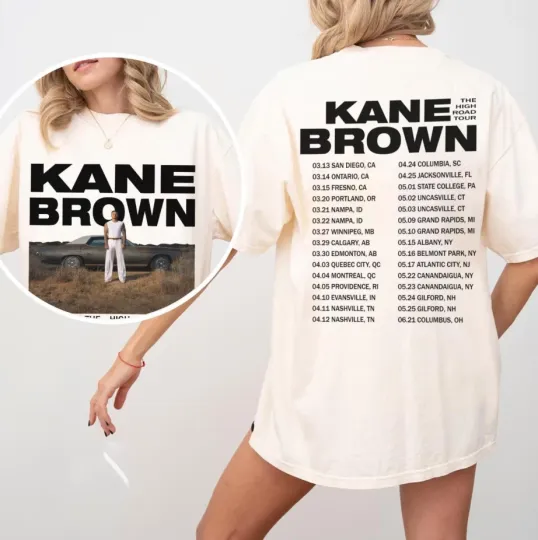 Discover Kane Brown The High Road Tour T-Shirt 2025 Concert Fan