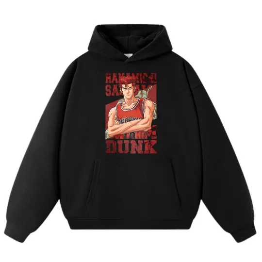 Discover Slam Dunk Hanamichi Sakuragi Classic Cartoon Hoodie,Unisex Casual Loose Top