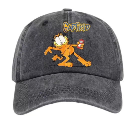 Discover Garfield Cartoon Cat Print Casual  Hat Fashionable Trendy Casual Baseball Cap
