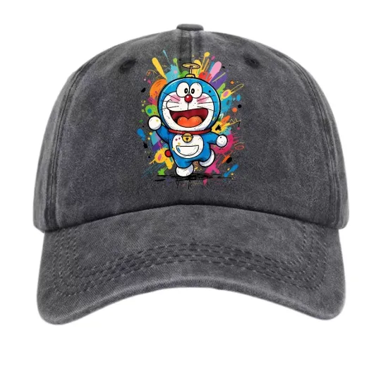 Discover Doraemon Colorful Print Casual Outdoor Wear Hat Trendy Cartoon Baseball Cap