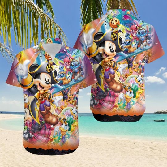 Discover Mickey Pirate Hawaiian Shirt, Mickey and Friends Disney Adventure Shirt, Pirate Theme Disney Vacation Shirt, Summer Gift
