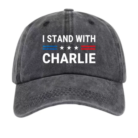 Discover I Stand With Charlie Kirk Baseball Cap Patriotic Adjustable Unisex Hat