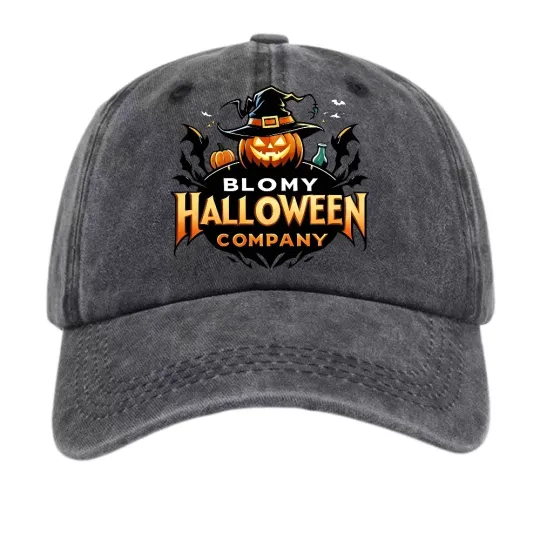 Discover Blomy Halloween Pumpkin Print Casual Hat Cartoon Fashionable Trendy Baseball Cap