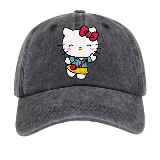 Hello Kitty Graphic Print Casual Hat Cartoon Fashionable Trendy Baseball Cap
