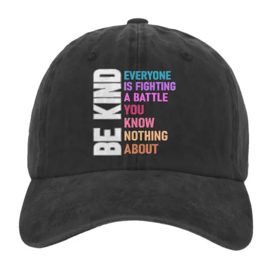Discover Be Kind Quote Graphic Hat Motivational Positive Streetwear Baseball Cap