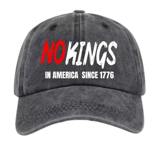 No Kings in America Since 1776 Baseball Cap Patriotic Freedom Dad Hat