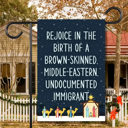 Discover 2025 Christmas Garden Flag - Rejoice in the Birth of a Baby Holiday Yard Decor