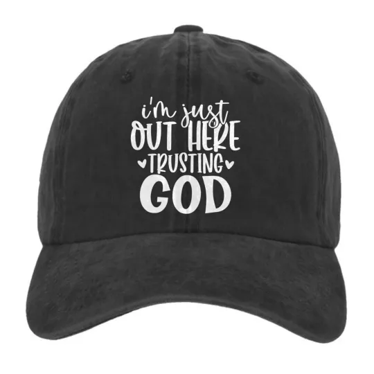 Discover Trusting God Christian Graphic Dad Hat Faith Religious Streetwear Baseball Cap