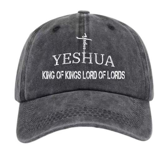 Yeshua Christian Baseball Cap King of Kings Lord of Lords Baseball Cap Dad Hat