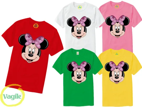 Discover Kids Girls Ladies t-shirt disney inspired Minnie mouse T-shirt various colours