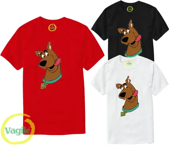 Discover Kids and Adults Scooby Doo Cartoon Face Retro T-Shirt