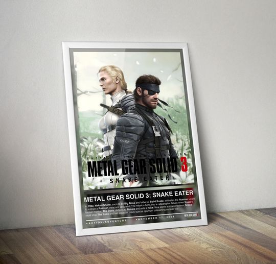 Metal Gear Solid 3 Snake Eater Poster | Gaming Poster | Gaming Decors | Video Game Posters | Gaming Gifts | Video Game Prints