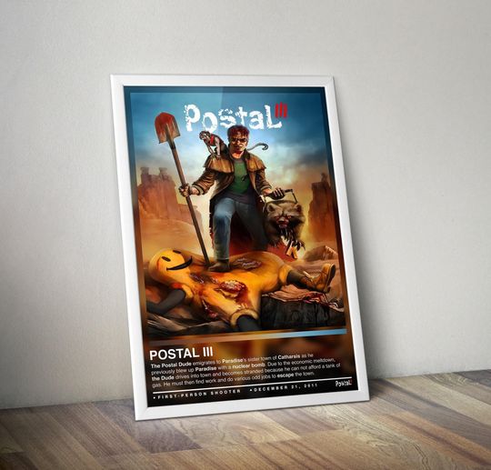 Discover Postal 3 Poster Print | Postal Cover | Gaming Posters | 4 Colors | Gaming Decors | Video Game Posters | Gaming Gifts | Video Game Prints
