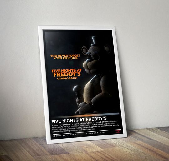 Five Nights at Freddy's Poster Print | Gaming Posters | Gaming Decors | Video Game Posters | Gaming Gifts | Video Game Prints