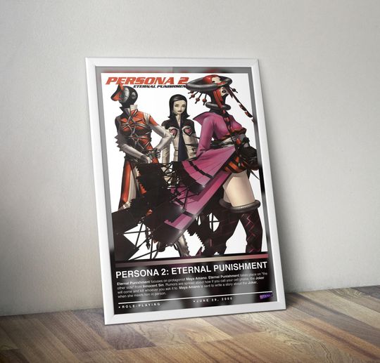 Discover Persona 2 Eternal Punishment Poster | Gaming Poster | 4 Colors | Gaming Decor | Video Game Poster | Gaming Gift, Gaming Wall Art, Gaming Art