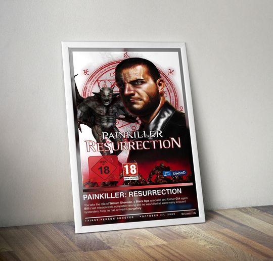 Discover Painkiller Resurrection Poster | Painkiller Print | Gaming Poster | 4 Colors, Gaming Decor, Video Game Poster, Gaming Gift, Video Game Print
