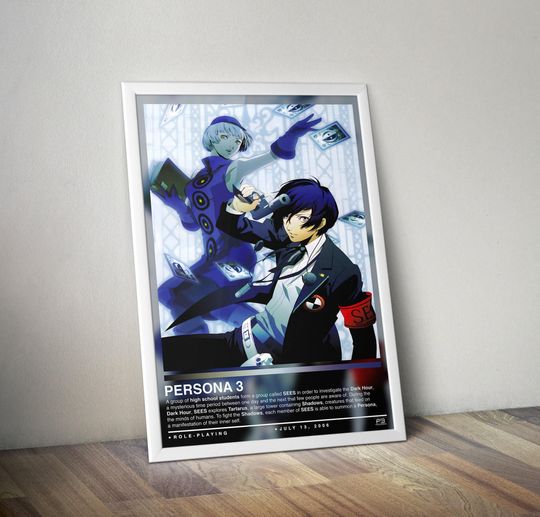 Discover Persona 3 Poster | Persona Print | Gaming Poster | 4 Colors | Gaming Decor | Video Game Poster | Gaming Gift | Gaming Wall Art | Gaming Art