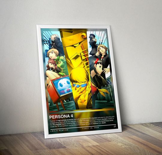 Discover Persona 4 Poster | Persona Print | Gaming Poster | 4 Colors | Gaming Decor | Video Game Poster | Gaming Gift | Gaming Wall Art | Gaming Art
