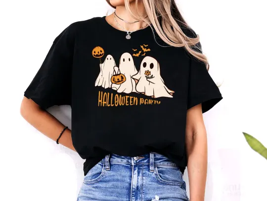 Discover Halloween spooky pumpkin T-shirt,men women costume,Spooky Season,Halloween party