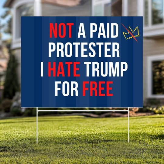 Discover No Kings Protest Yard Sign, Democracy Doesnt Fear Protest, Dictators Do, No Kings Day Poster, No Crowns Yard Sign, Anti Trump Yard Sign
