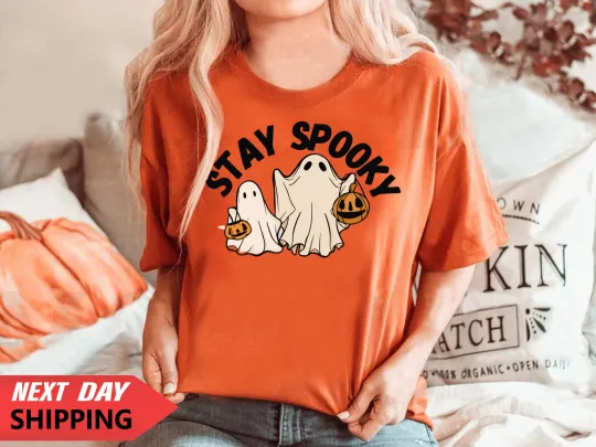 Discover HALLOWEEN HORROR SCARY Popular Friends kids Pumpkin T-shirt, Stay Spooky 2