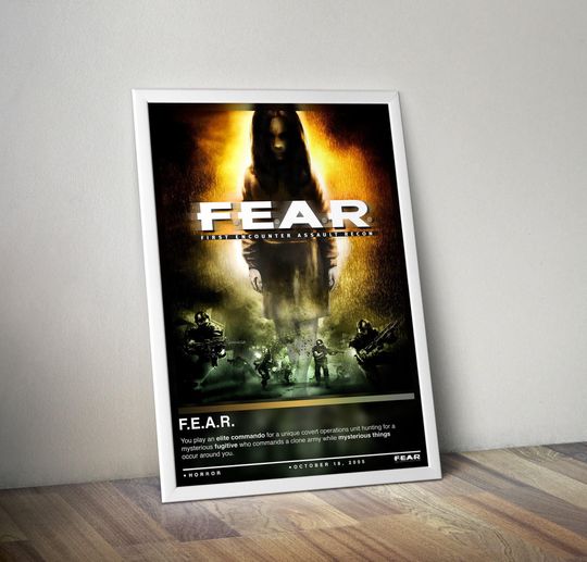 Discover FEAR Poster Print | FEAR Cover | Gaming Posters | 4 Colors | Gaming Decors | Video Game Posters | Gaming Gifts | Video Game Prints