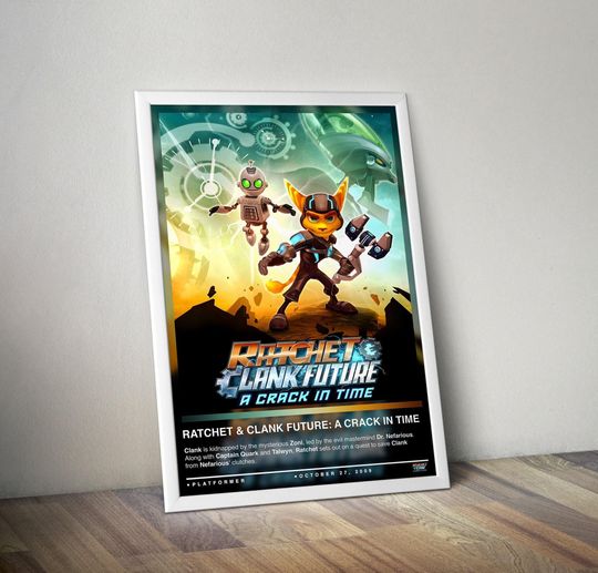 Discover Ratchet and Clank Future A Crack in Time Poster | Gaming Poster | 4 Colors | Gaming Decor | Video Game Poster, Gaming Gift, Video Game Print