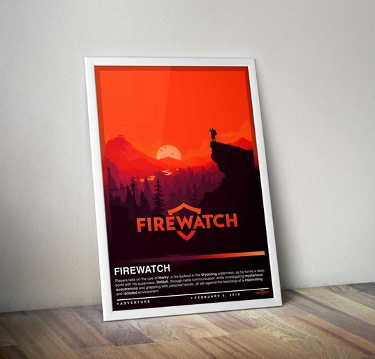 Discover Firewatch Poster Print | Firewatch Cover | Gaming Poster | Gaming Decor | Video Game Poster | Gaming Gift | Video Game Print