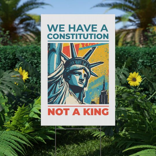 Discover No Kings In America Yard Sign, Anti-Trump, Anti Fascist, Anti King, Anti Dictator, FDT Yard Decor