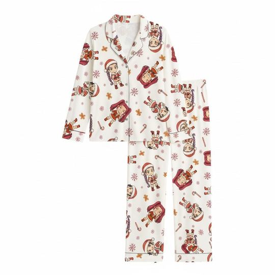 Discover Kpop Hunters Huntrix christmas Pajama Set, Huntrix Star Pajama Set, Kpop Demon Sleepwear