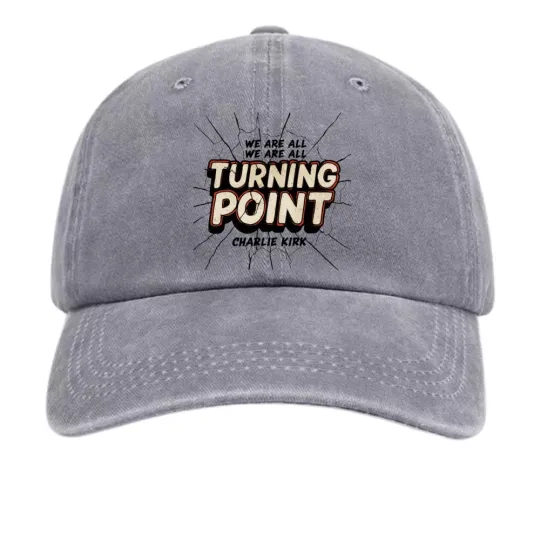 Discover Turning Point Charlie Kirk Comic Style Baseball Cap Adjustable Graphic Dad Hat