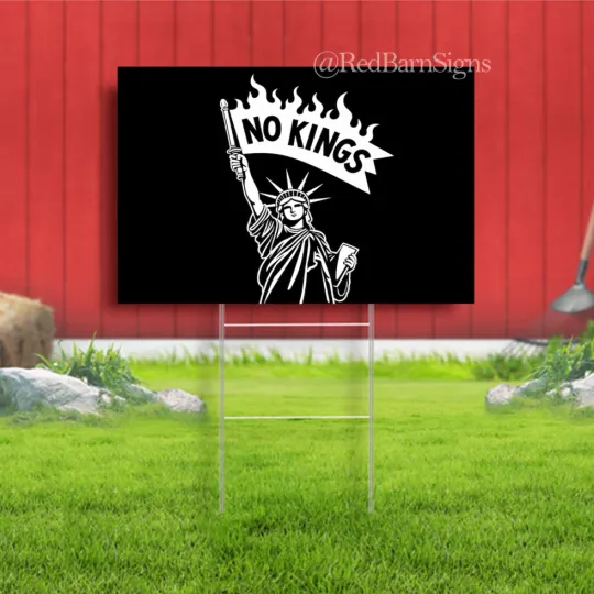 Discover No Kings Activist Sign Indoor Outdoor Yard Sign