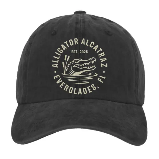 Alligator Alcatraz Everglades Florida Wildlife Adventure Souvenir Baseball Hat