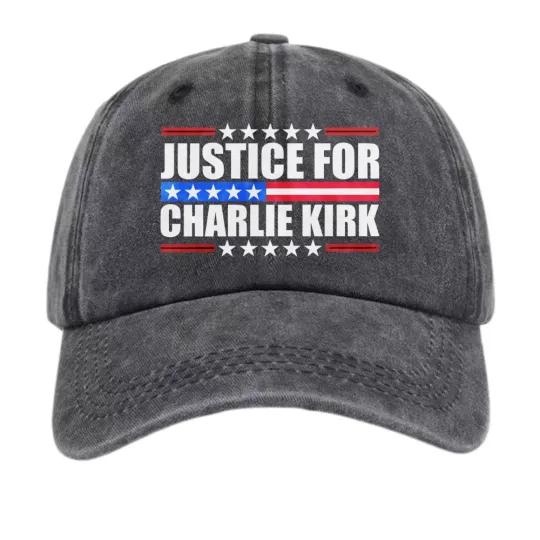 Discover Justice For Charlie Kirk Patriotic Quote Baseball Cap Vintage Dad Hat