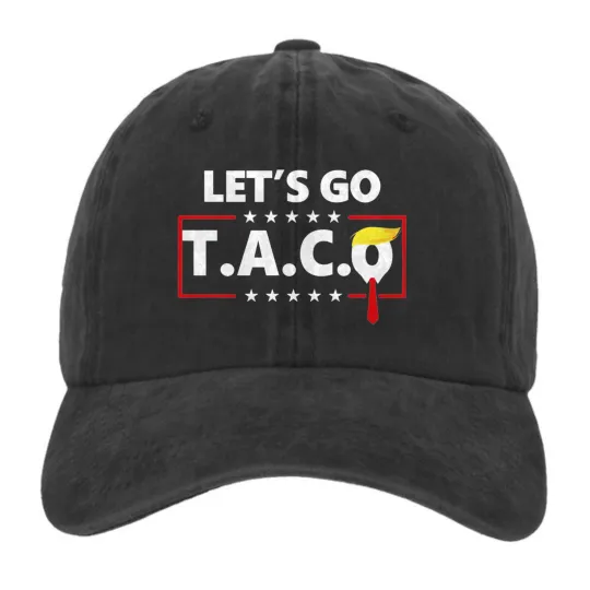 Discover Let’s Go Taco Graphic Streetwear Hat Funny Retro Dad Hat Baseball Cap
