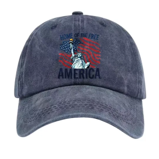 Discover "Home of the Free" America Statue of Liberty Graphic Baseball Cap