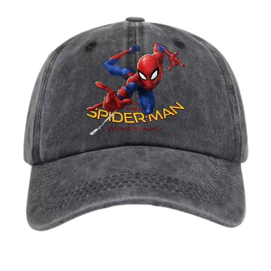 Discover Spider-Man Homecoming Print Hat Marvel Fashionable Trendy Casual Baseball Cap