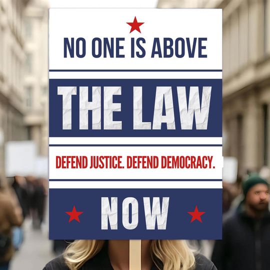 Discover Democracy Protest Poster, No Kings Protest Sign, Political Activist Poster, Rally Sign, Resist Fascism Protest Poster Sign